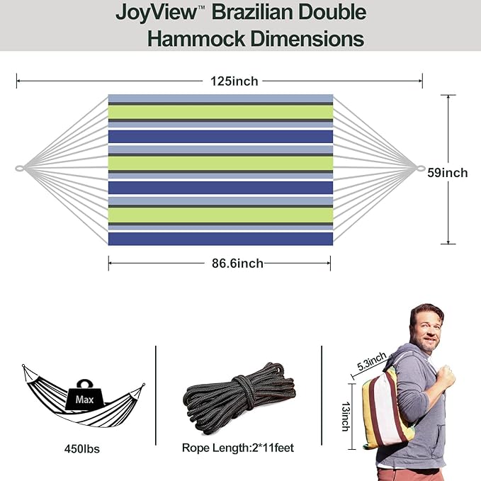 JoyView Brazilian Double Hammock - Image 2