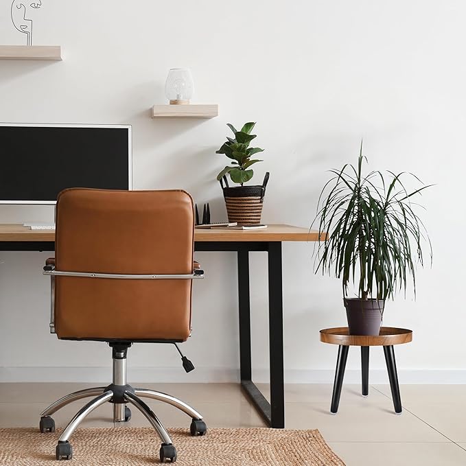 Indoor Plant Stand, Wood Mid Century Plant Table in Walnut Finish, Tall Plant - Image 2