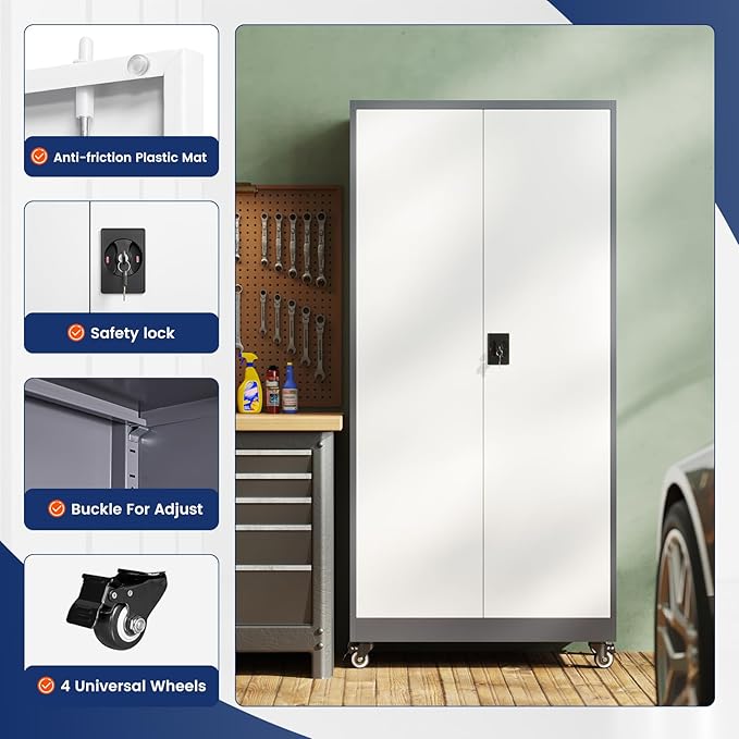 Yizosh Metal Garage Storage Cabinet - Image 4