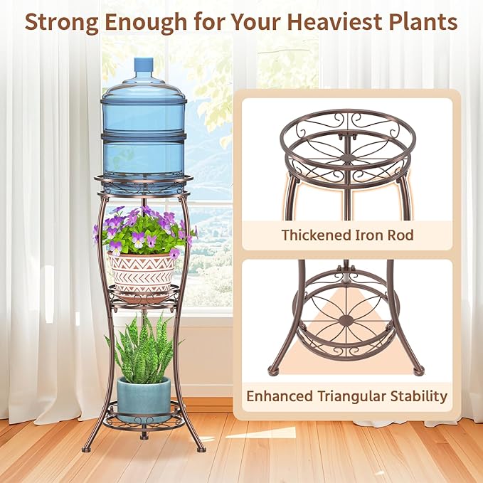 LASZOLA Bronze 3 Tier Tall Plant Stand - Image 5