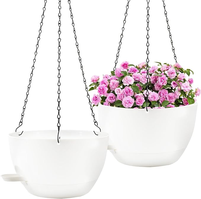 12 inch Hanging Planters for Indoor Plants, 2 Pack Self-Watering Hanging by Unknown