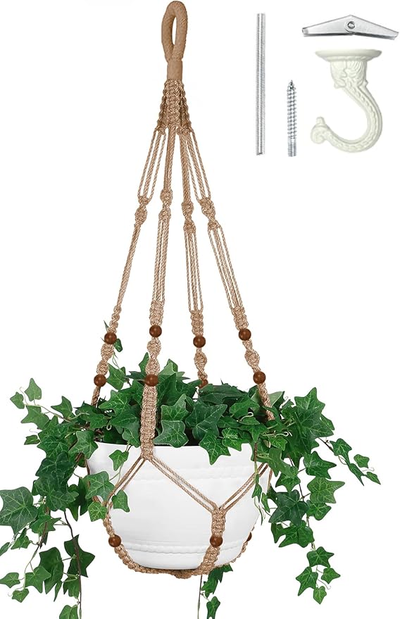 43 Inches Macrame Planter Hanger Large by Shineloha