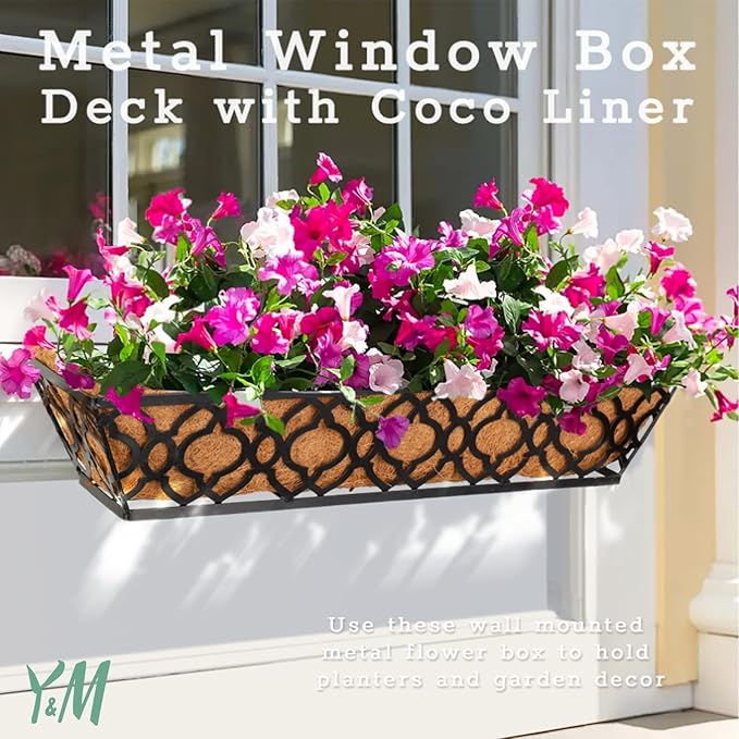 Y&M 30" Coco Liner for Window Box Deck Basket Planter Trough Coconut Fiber - Image 6