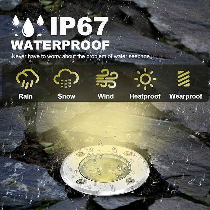 4 Pack 3w 12v Low Voltage In-ground Lights LED Landscape Light Waterproof IP67 - Image 5
