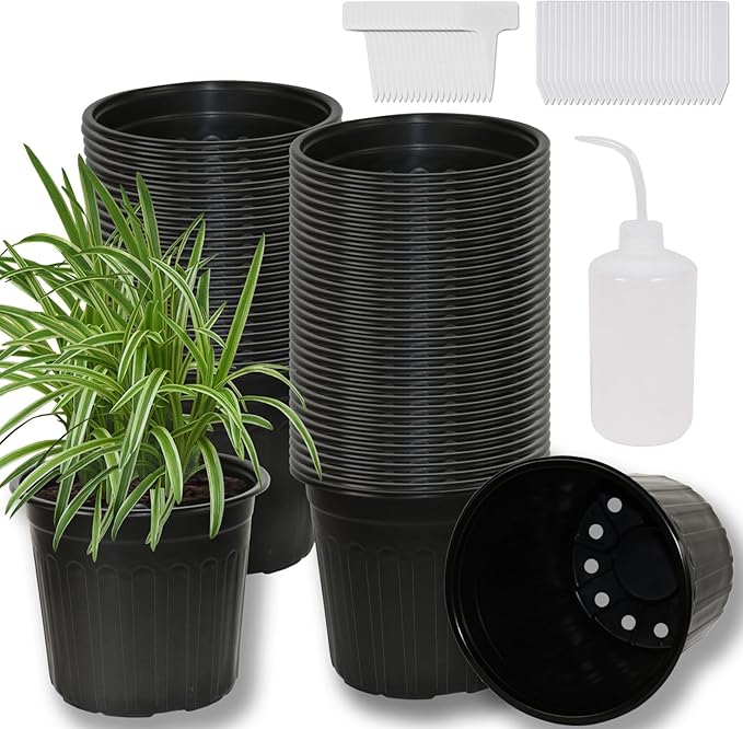 60-Pack 2 Gallon Flexible Plastic Plant Pots by Niiiice