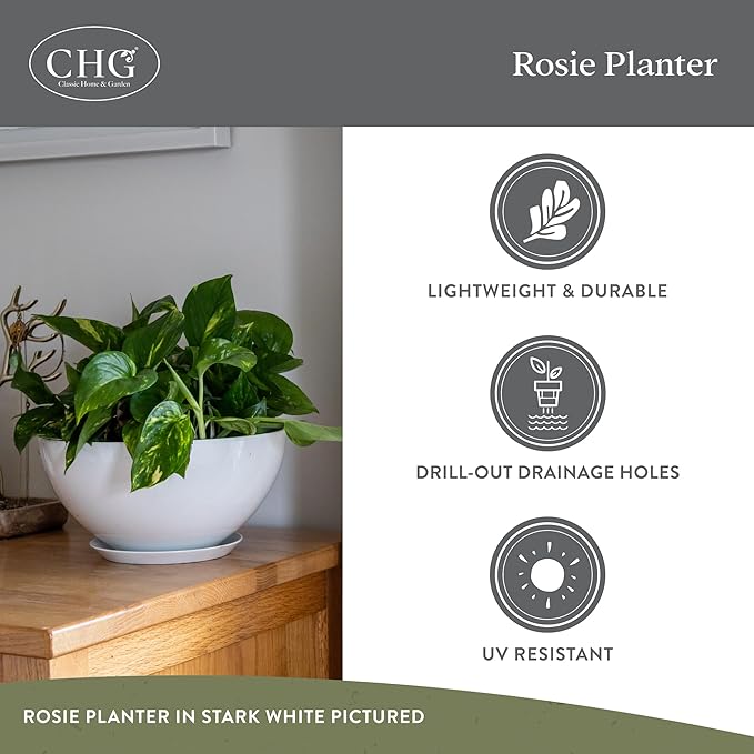 Classic Home and Garden Rosie Modern Planter w/Drainage - Image 4