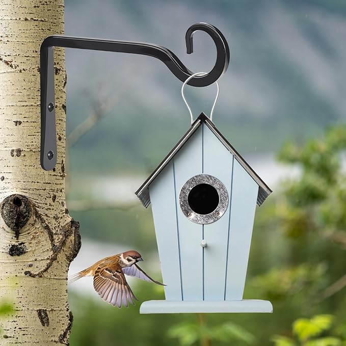 Plant Hangers Outdoor, 2 Pack 6 Inch Hanging Plant Bracket, Metal Hanging Plant - Image 5
