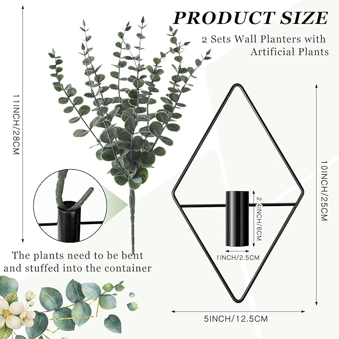 Jexine 4 Pcs Hanging Planters - Image 2