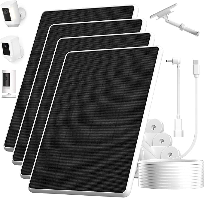 6W Solar Panel for Ring Spotlight Cam Battery & Stick Up Cam Battery, by Unknown