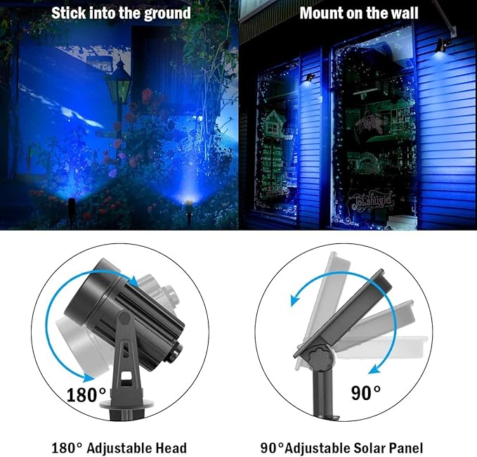 T-SUNUS 4 Pack Solar Landscape Spotlights - Image 5