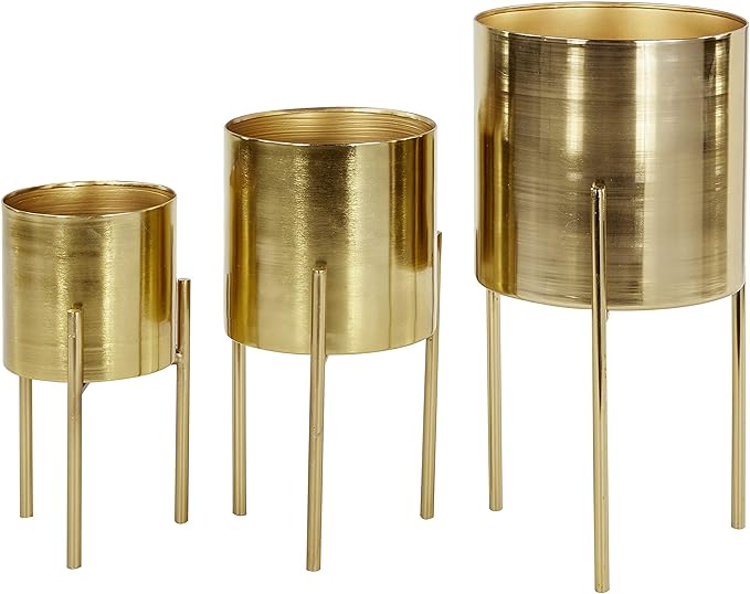 Deco 79 Metal Indoor Outdoor Planter Large Planter Pot by Deco79