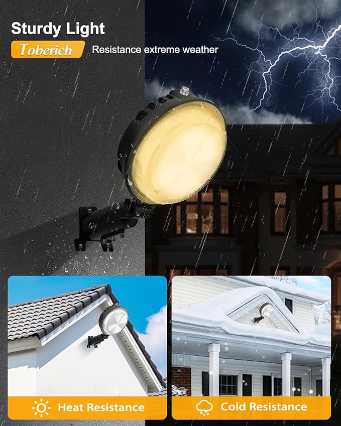 LED Barn Light 2Packs, 150W 20000LM Yard Area Lights Dusk to Dawn Outdoor - Image 4