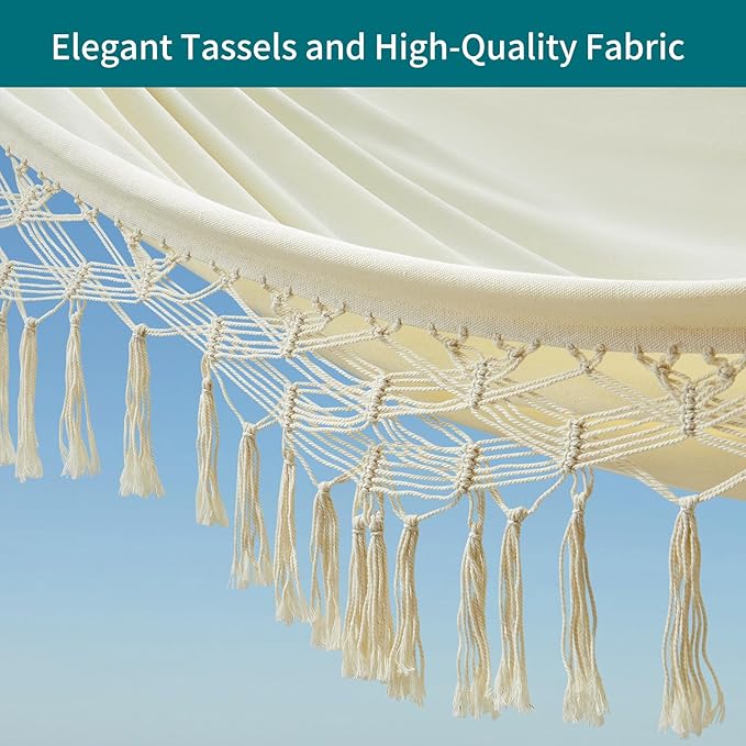 JoyView Boho Macrame Double Hammock - Image 5
