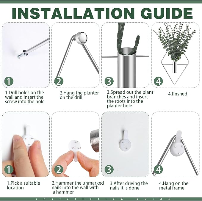 Jexine 4 Pcs Hanging Planters - Image 3