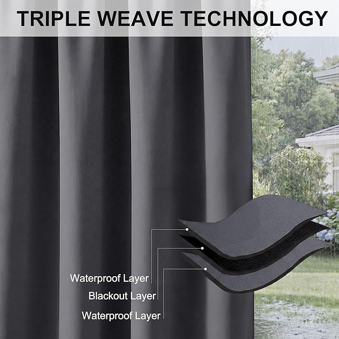 RYB HOME Waterproof Outdoor Curtains - Image 7