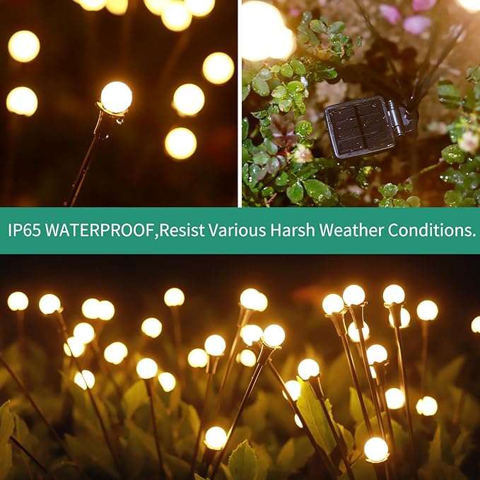 Solar Lights Outdoor Waterproof, 2 Packs 16LED, Solar Garden, Garden Decor - Image 3