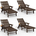 Patio Chaise Lounge Chair Set of 4, Oversized Lounge Chair Outdoor by THOEOE