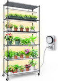 Barrina CX6 Plant Stand with Grow Lights, 3FT T8 30W Full Spectrum Yellow LED by Barrina