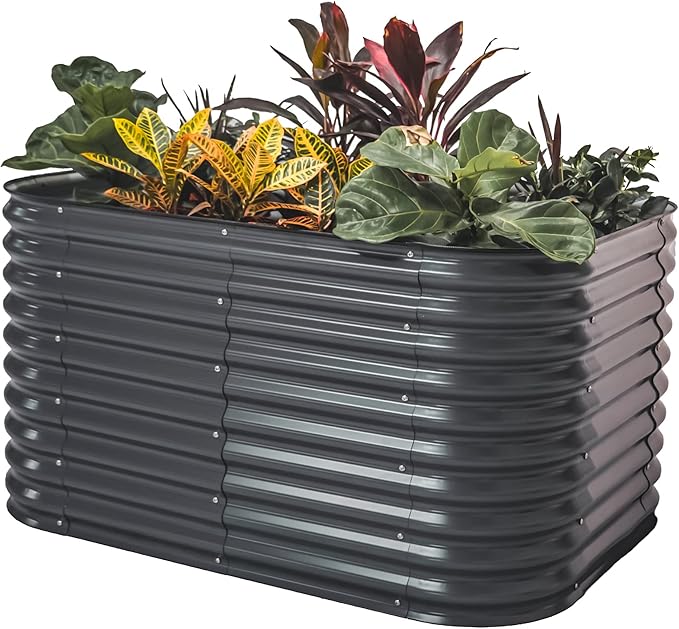 32" Extra Tall Raised Garden Bed Kits, 3.5 x 5 x 2.7ft Raised Planter Box by VegoGarden