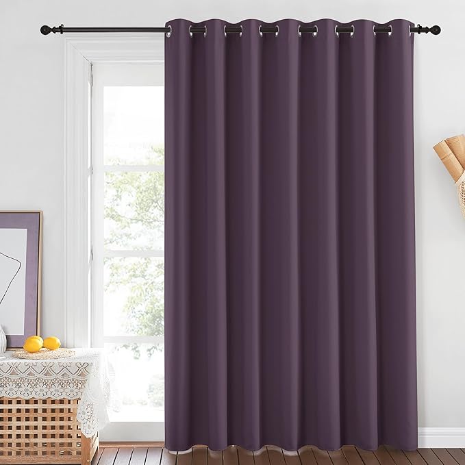 NICETOWN Patio Door Curtain 84 inches Long, Grommet Room Divider Curtain Panel - Image 2