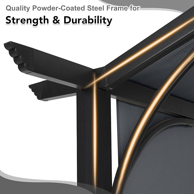 MASTERCANOPY 10x12ft Outdoor Retractable Pergola - Image 5