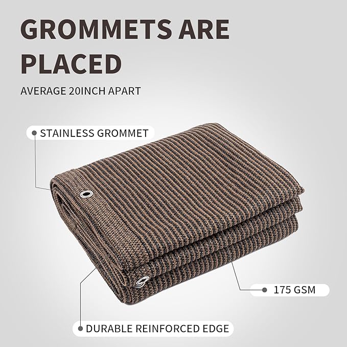 LOVE STORY Custom Size 2'6''x22' Brown Balcony Privacy Screen, UV Block Privacy - Image 6