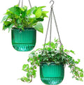 Melphoe 2 Pack Self Watering Hanging Planters Indoor Flower Pots, 6.5 Inch by Melphoe
