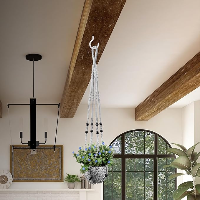 RIFNY Macrame Plant Hanger for 5 to 10 Inch Plant Pots, 35 Inch Indoor Handmade - Image 7