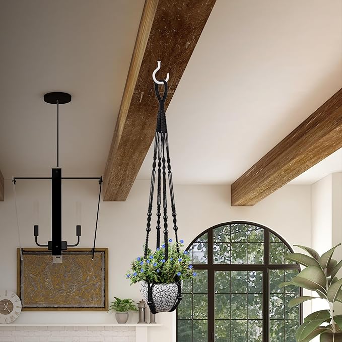 RIFNY Macrame Plant Hanger Indoor, 35 Inch Hanging Plant Holder - Image 7