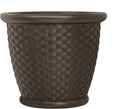 Suncast Sonora 22 Inch Plastic Wicker Indoor or Outdoor Decorative Garden by Suncast