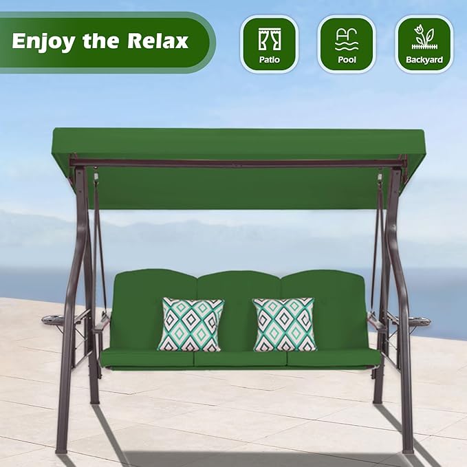 3-Seat Outdoor Porch Swing - Image 6