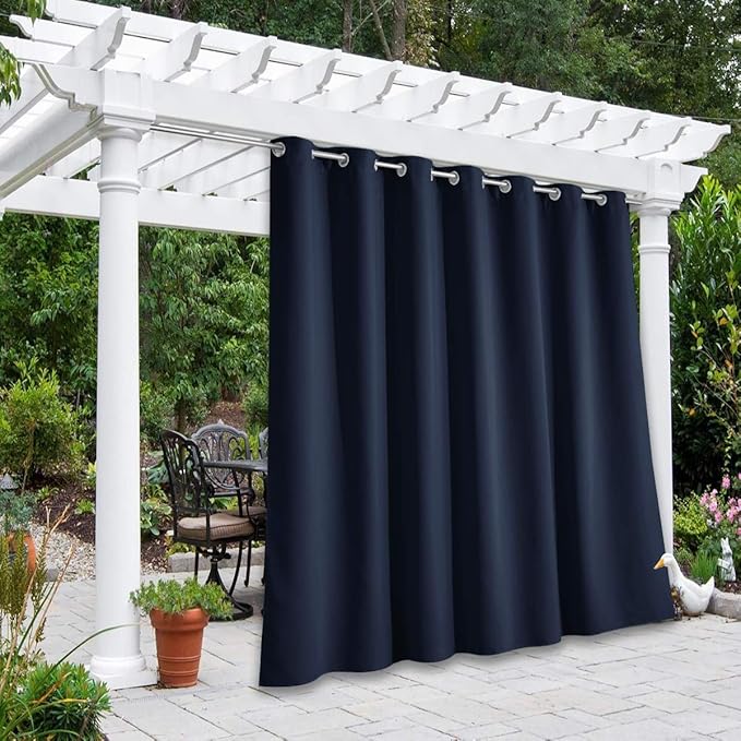 NICETOWN Outdoor Curtain for Patio Waterproof Extra Wide 100", 1 Piece by NICETOWN