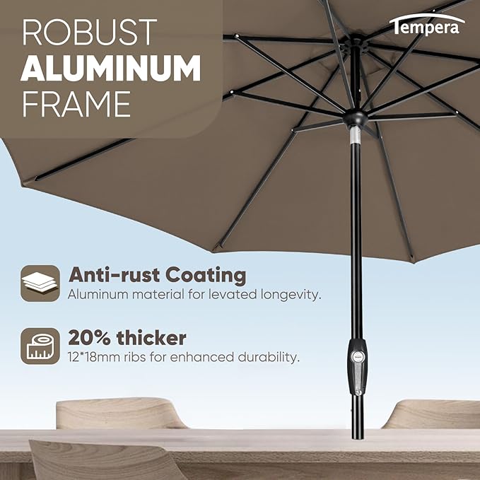 Tempera Patio Market Outdoor Table Umbrella - Image 5