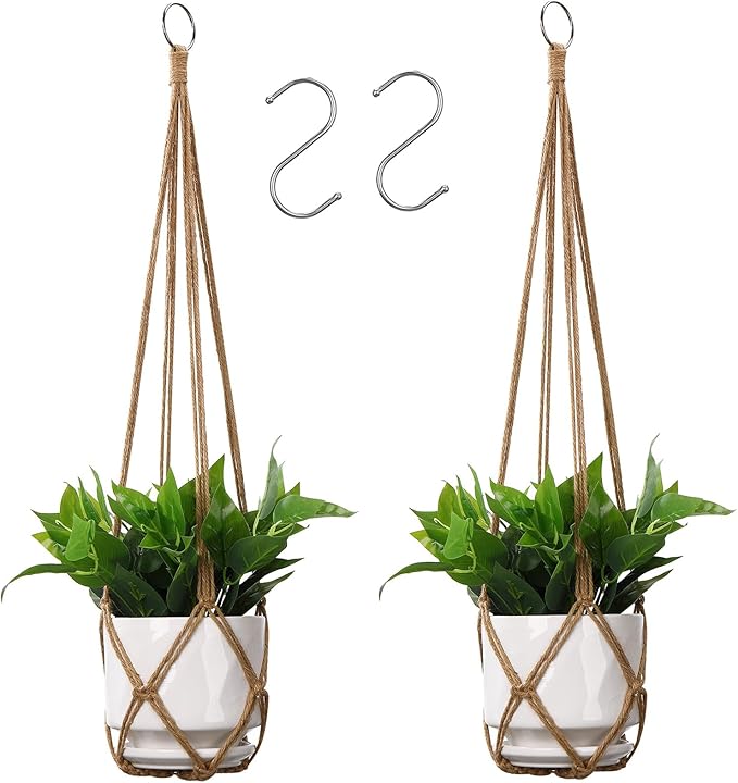 YIBOT Macrame Plant Hanger Indoor Set of 2 - Image 8