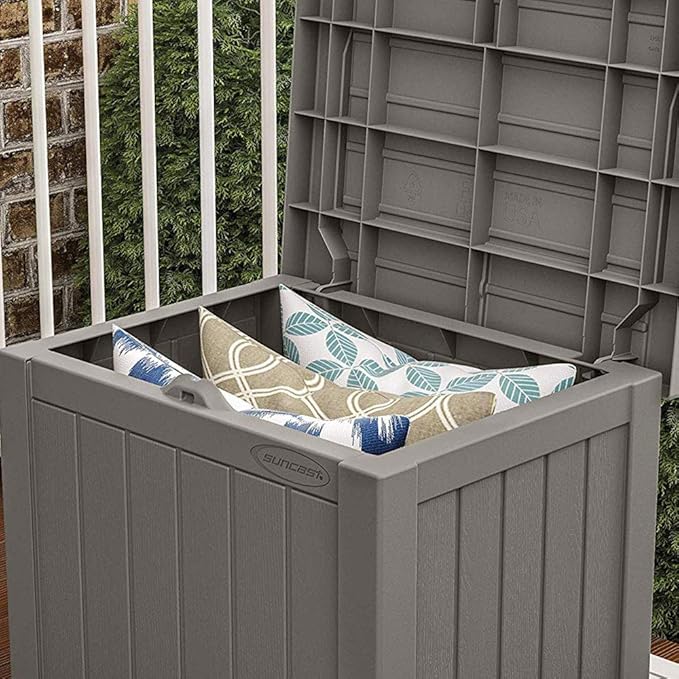 Suncast SS500ST 22 Gallon Small Resin Outdoor Patio Storage Deck Box - Image 4