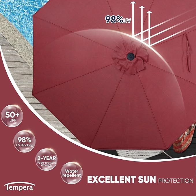 Tempera Patio Market Outdoor Table Umbrella - Image 3