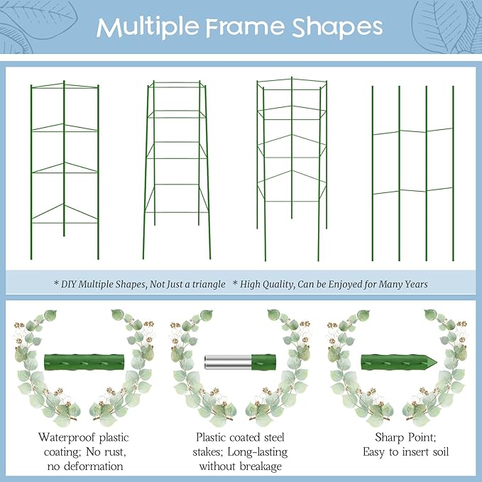 Legigo 6-Pack Tomato Cage for Garden Plant Support- Up to 63inch Garden Stakes - Image 5