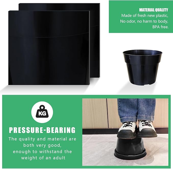 12 Pack Plant Pots, 8 Inch Plant Planter - Image 3