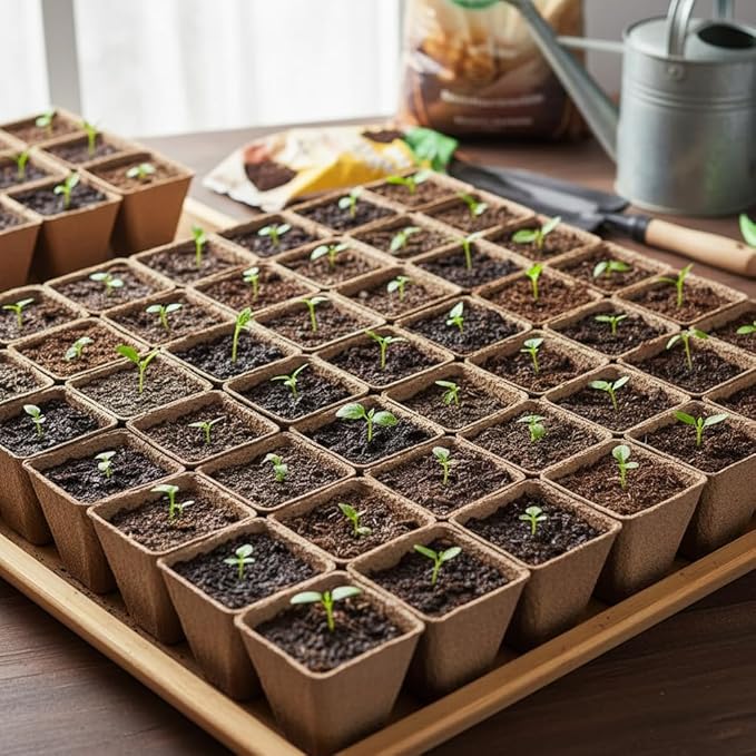 126 Packs Square Peat Pots, 3.15 Inch Seed Starting Pots - Image 3