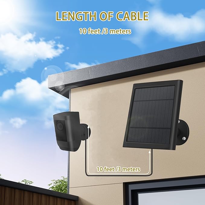 3 Pack - Solar Panel for Security Camera Spotlight Cam Plus/Pro Stick Up - Image 5