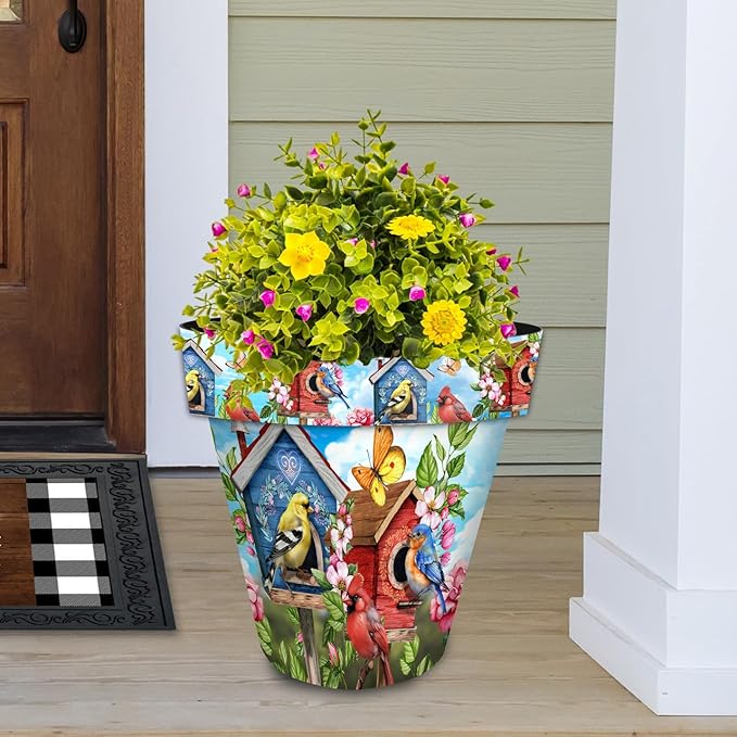 Briarwood Lane Floral Birdhouses Large Planter - Image 2