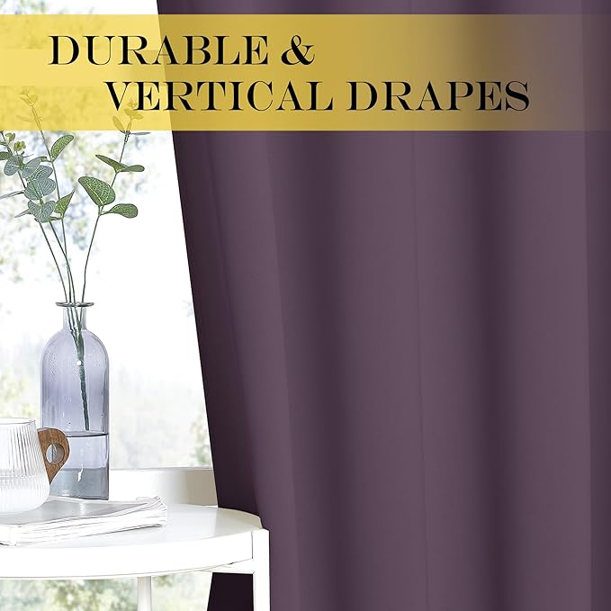 NICETOWN Patio Door Curtain 84 inches Long, Grommet Room Divider Curtain Panel - Image 5
