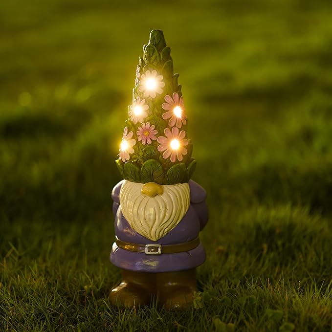 Nacome Solar Garden Outdoor Statues Gnome - Image 7
