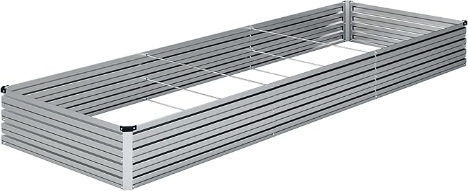 12x4x1FT Galvanized Raised Garden Bed Kit, Vegetable Boxes-Rectangle Metal - Image 9
