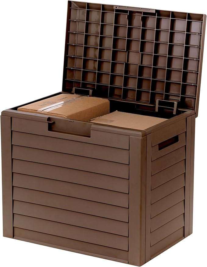 IRIS USA 35-Gallon Outdoor Deck Storage Box, Lockable & UV-Protected, by IRISUSA