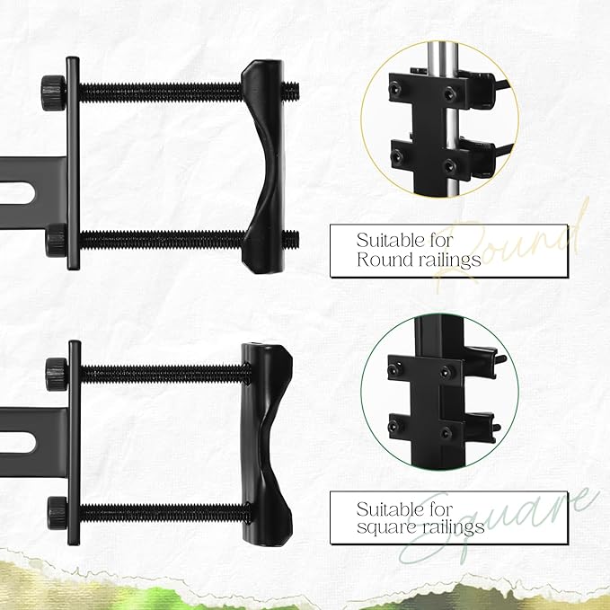 6 Pcs Window Box Brackets Adjustable Planter Box Brackets Heavy Duty Deck - Image 4