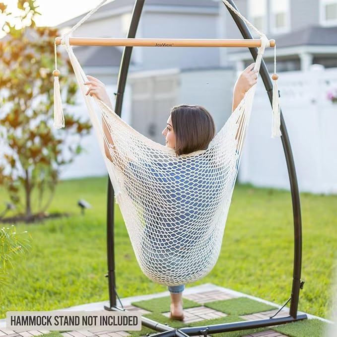 JoyView Hammock Chair with Spreader Bar Caribbean Hammock Swing Chair 300 LBS - Image 6