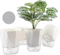4 Packs Self Watering Plant Pots, Plastic Flower Pots by Unknown