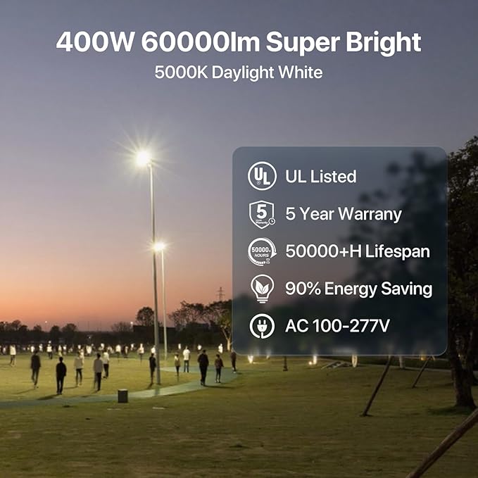 HYPERLITE Led Parking Lot Light - 400W UL Listed LED Stadium Lights - Image 8