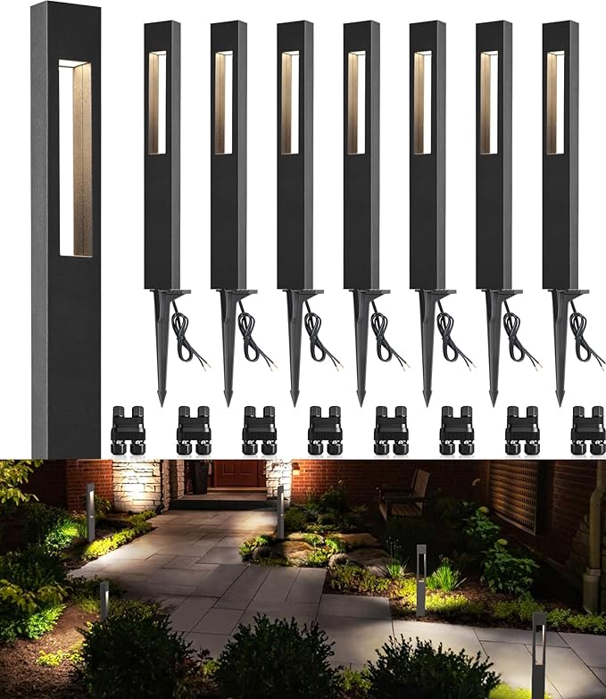 SUNVIE Low Voltage Landscape Lights 3W LED Pathway Lights Wired Aluminum by SUNVIE